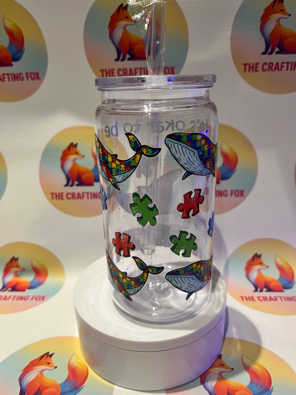‘It’s okay to be different’ 16oz acrylic tumbler