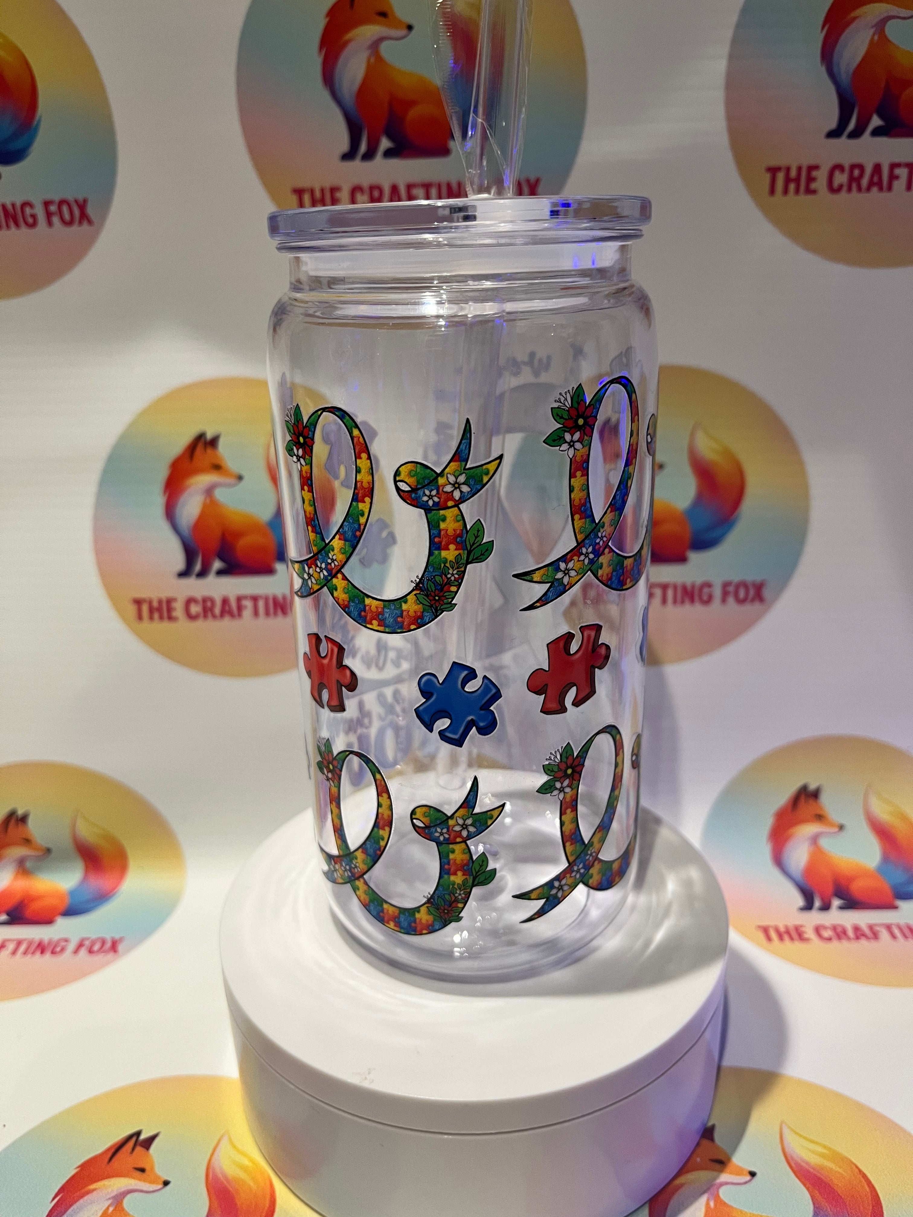 Autism 16oz acrylic tumbler