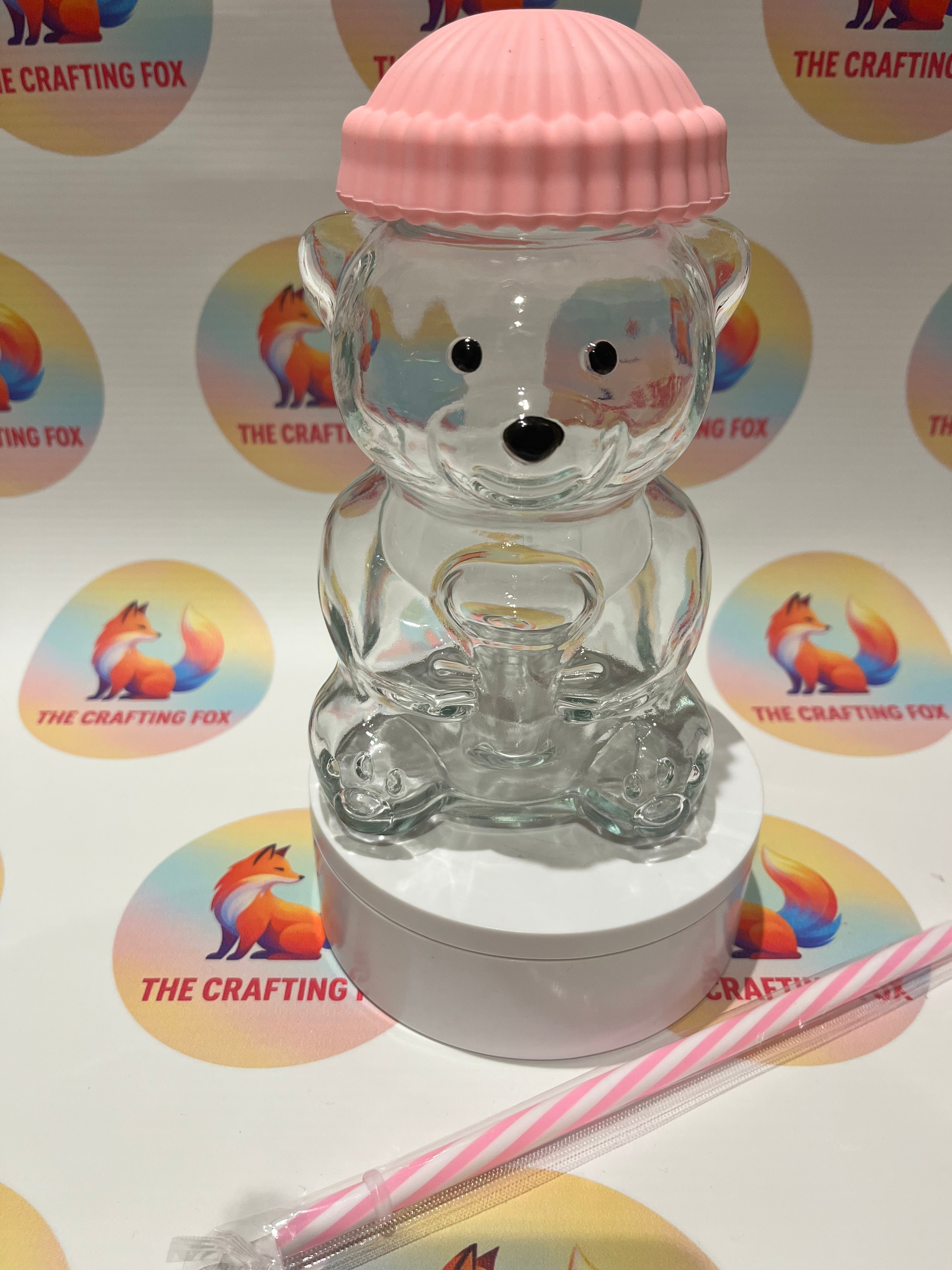 Glass viral bear - pink